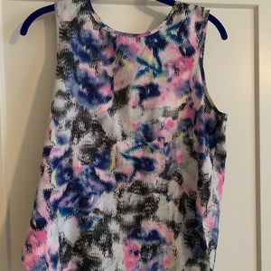 Vibrant Color Tank with Zipper Detail on Back